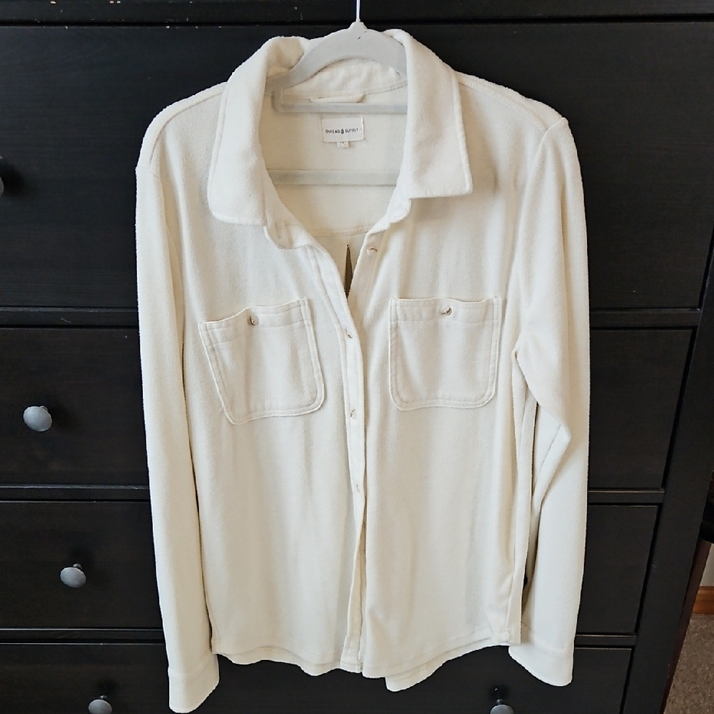 Thread & Supply Ivory Button-Up Shirt
